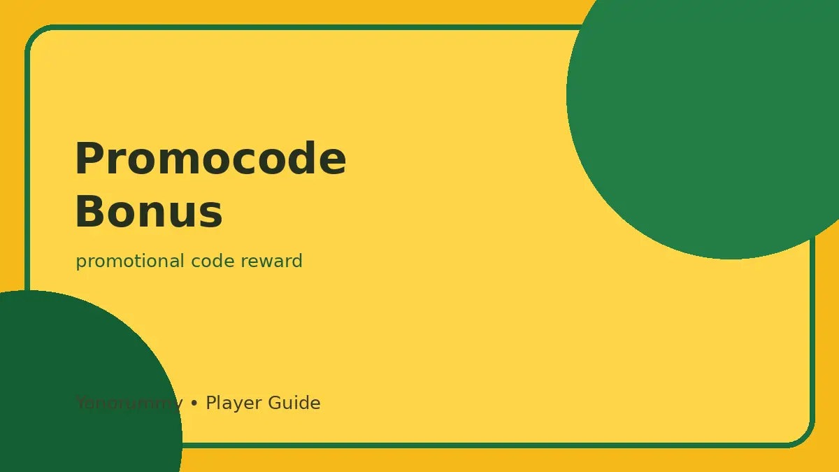 Promocode Bonus Yonorummy guide