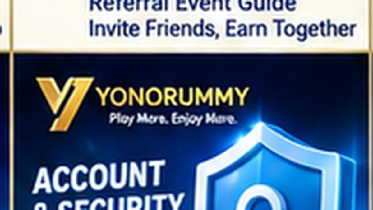 Yonorummy account security guide with mobile account and protection illustration