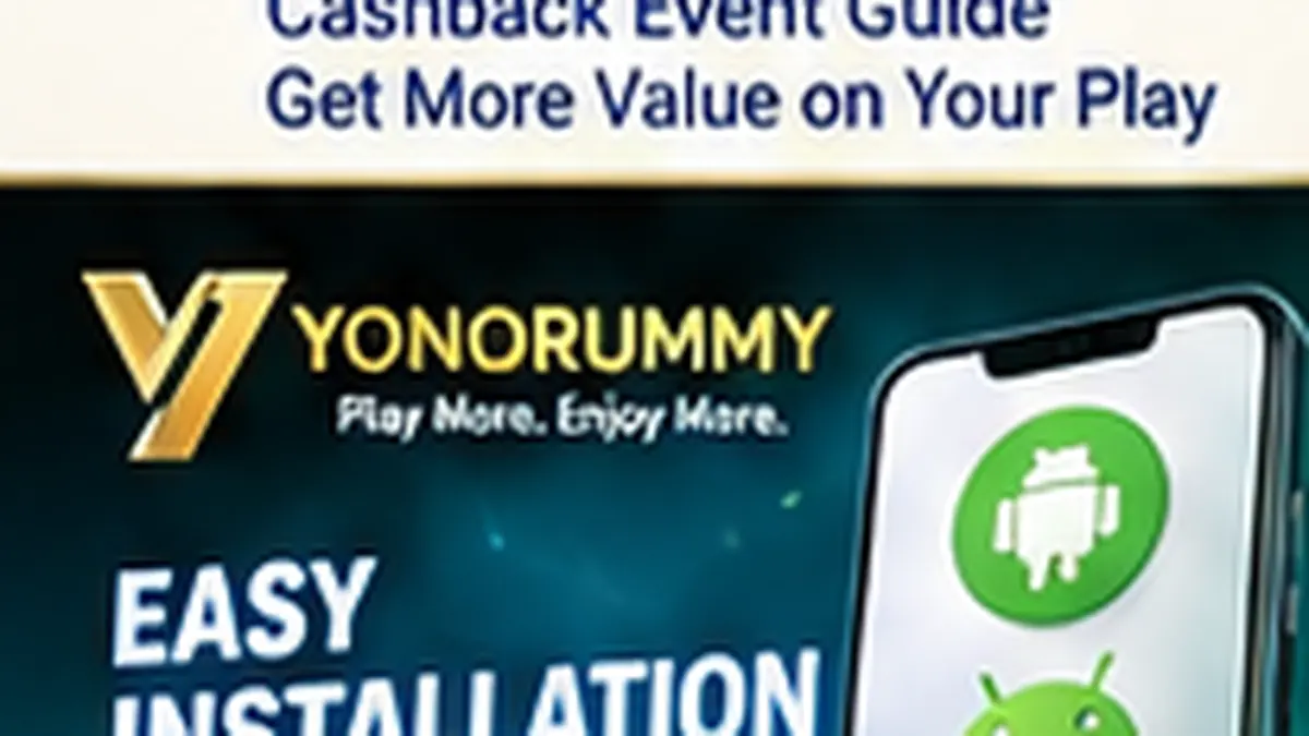 Yonorummy Android installation guide showing APK setup on a smartphone