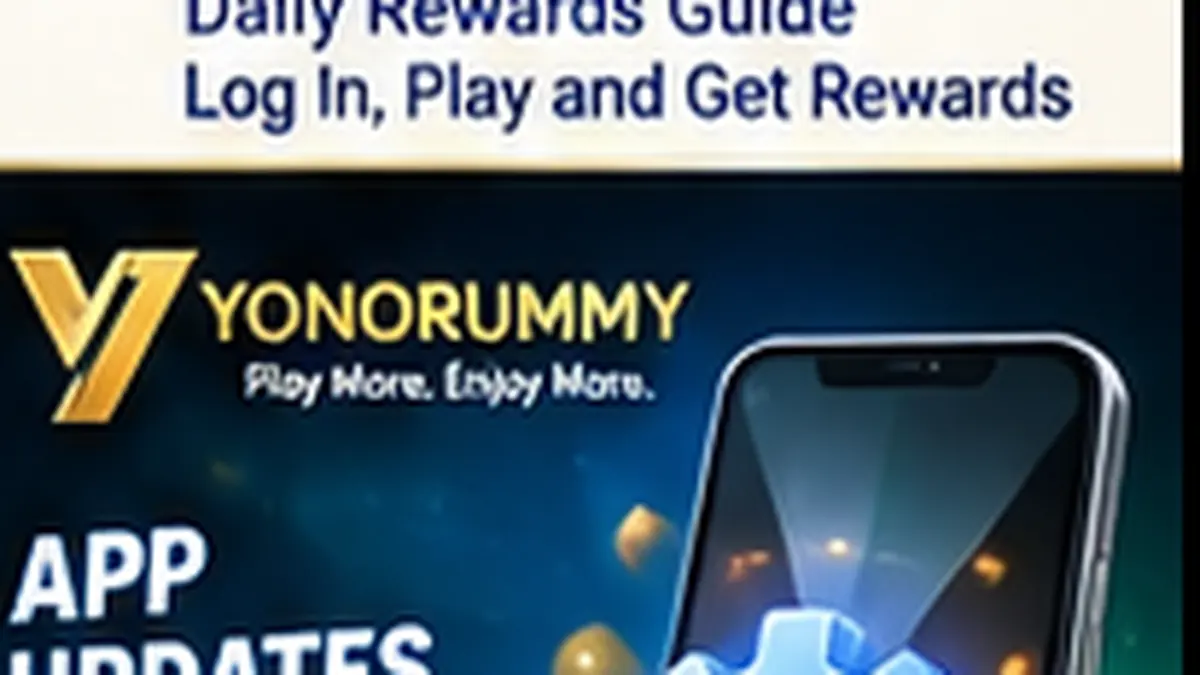 Yonorummy app updates guide with Android settings and update illustration